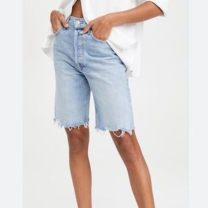 Agolde Light Blue Jean Shorts